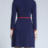 Peter Pan Collar Long Sleeve Embroidered Short Dress - Image 3