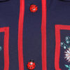 Peter Pan Collar Long Sleeve Embroidered Short Dress - Image 4
