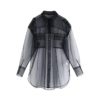 Plus Size Casual Loose Turn Down Neck Long Shirt