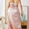 Plus Size Sleepwear Polyester Straps Neck Sleeveless Lace Split Pajama - Image 3