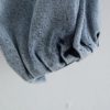 Puff Sleeve Vintage O Neck Pleated Short Blouse - Image 5