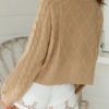Pullovers High Collar Long Sleeves Crop Top Sweaters - Image 2
