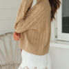 Pullovers High Collar Long Sleeves Crop Top Sweaters - Image 3