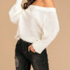 Pullovers Off-The-Shoulder Long Sleeve Sweaters - Image 2