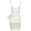 Sexy Pearl Spaghetti Strap Draped Mini Party Bodycon Dress - Image 6