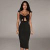 Sexy Runway Spaghetti Strap Hollow Out Vestidos Bandage Dress