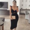 Sexy Runway Spaghetti Strap Hollow Out Vestidos Bandage Dress - Image 3