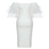 Sexy Strapless Button Evening Party Vestidos Bodycon Dress - Image 5