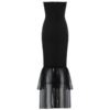 Sexy Strapless Elegant Patchwork Bodycon Backless Party Dress - Image 3