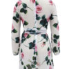 Skater High Collar Long Sleeve Lace Up Printed Short Dress - Image 3