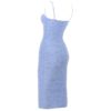 Slash Neck Draped Club Sexy Spaghetti Strap Party Dresses - Image 7