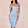 Slash Neck Draped Club Sexy Spaghetti Strap Party Dresses - Image 2