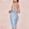 Slash Neck Draped Club Sexy Spaghetti Strap Party Dresses - Image 4