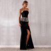 Strapless Club Beading Evening Party Bodycon Bandage Dress - Image 5