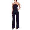Strapless Stitched Bow Sleeveless Slim Fit Jumpsuit - Image 3