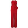 Strapless Stitched Bow Sleeveless Slim Fit Jumpsuit - Image 6