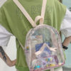 Sweet Lolita Bag Transparent PU Leather Stars Shining Backpack - Image 3