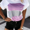 Tees Jewel Neck Short Sleeve Cotton Printed T Shirt - Image 3