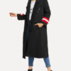 Turndown Collar Long Sleeve Peacoat