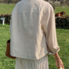 Turndown Collar Long Sleeve Short Jacket With Pockets - Image 4