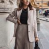 Vintage Elegant Streetwear Long Pleated Skirts - Image 2