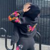 Butterfly Top Casual Hoodies Oversize Animal Print Coat - Image 5