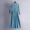 Casual Elegant Solid Long Sleeve A-line Sweater Dress - Image 4