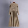 Casual Elegant Solid Long Sleeve A-line Sweater Dress - Image 5