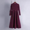Casual Elegant Solid Long Sleeve A-line Sweater Dress