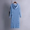 Casual Loose Fashion Pullover Warm Thick Chic Split Sweater Dress - Image 4