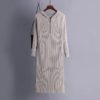 Casual Loose Fashion Pullover Warm Thick Chic Split Sweater Dress - Image 5