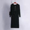 Casual Loose Fashion Pullover Warm Thick Chic Split Sweater Dress