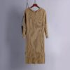 Casual Loose Fashion Pullover Warm Thick Chic Split Sweater Dress - Image 6