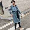 Casual Slim Belt Cloak Vintage Windbreaker Trench Coat - Image 2