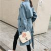 Casual Slim Belt Cloak Vintage Windbreaker Trench Coat - Image 3