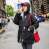 Casual Solid Jacket Large Fur Collar Slim Cotton Coat - Image 2