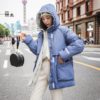 Casual Solid Jacket Large Fur Collar Slim Cotton Coat - Image 3
