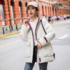Casual Solid Jacket Large Fur Collar Slim Cotton Coat