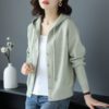 Casual Solid Single Breasted V Neck Sweater - Image 2