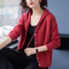 Casual Solid Single Breasted V Neck Sweater - Image 4
