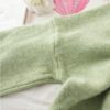 Casual V Neck Fashion Buttons Elastic Puff Sleeve Cardigans - Image 9