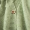 Casual V Neck Fashion Buttons Elastic Puff Sleeve Cardigans - Image 11