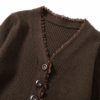 Casual V Neck Long Sleeve A-line Jumper Sweater Dresses - Image 7