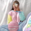 Contrast Oversized Kawaii Front Pocket Cute Hoodies