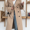 Elegant Office Solid Long Trench Coat - Image 2