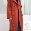 Elegant Office Solid Long Trench Coat - Image 8