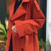 Elegant Office Solid Long Trench Coat - Image 9