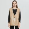 Fashion Single Button Sleeveless Jacket