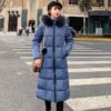 Fashion Solid Hooded Parkas Slim Cotton Padded Coat - Image 2