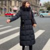 Fashion Solid Hooded Parkas Slim Cotton Padded Coat - Image 5